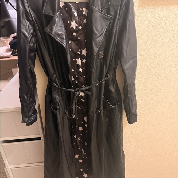 Avec Les Filles Jackets & Blazers - Avec Les Filles Black Trench Coat